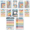 Boho Math Multiplication and Division Elementary Laminated Posters, Set of 12