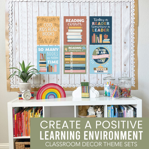 Colorful Pastel Reading Posters For Classroom Library Decor, Set of 6