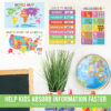 color toddler classroom must haves for teachers 1 Colorful Preschool Educational Laminated Posters For Toddlers, Set of 16