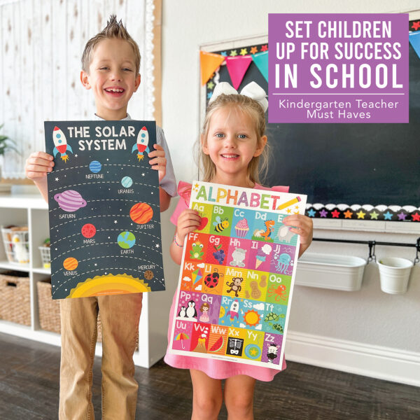 bright homeschool preschool supplies 1 Colorful Preschool Educational Laminated Posters For Toddlers, Set of 16