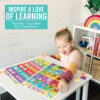 blue home schooling materials pre-k 1 Colorful Preschool Educational Laminated Posters For Toddlers, Set of 16