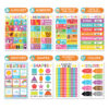 rainbow toddler learning posters 1-3 1 Colorful Preschool Educational Laminated Posters For Toddlers, Set of 16