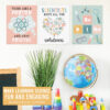 yellow biology classroom decor theme sets 1 Boho Science Bulletin Board Classroom Decor Posters, Set of 6