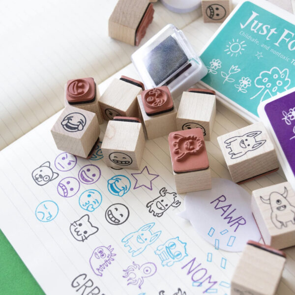 Just for Kids 3-Color Rainbow Ink Pad, Pack of 6