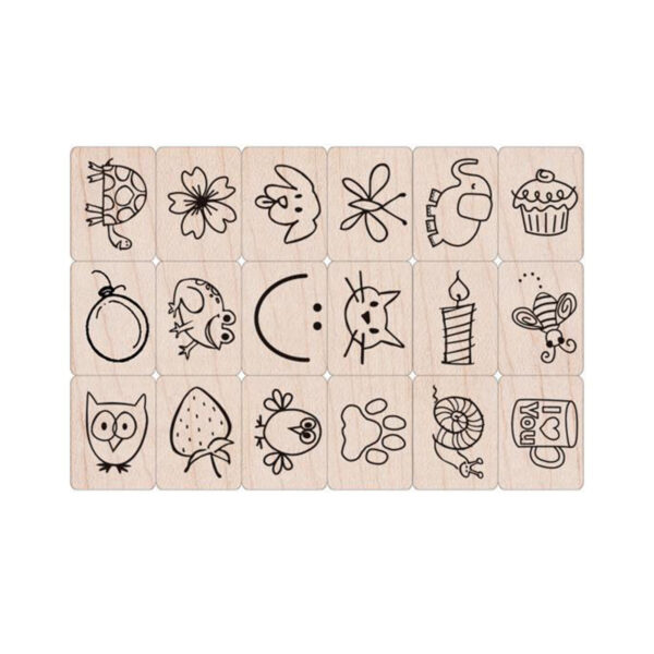 Ink 'n' Stamp Fun Stuff Stamps, Set of 18