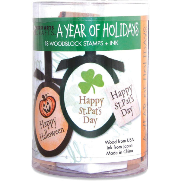Ink 'n' Stamp A Year of Holidays Stamps, Set of 18