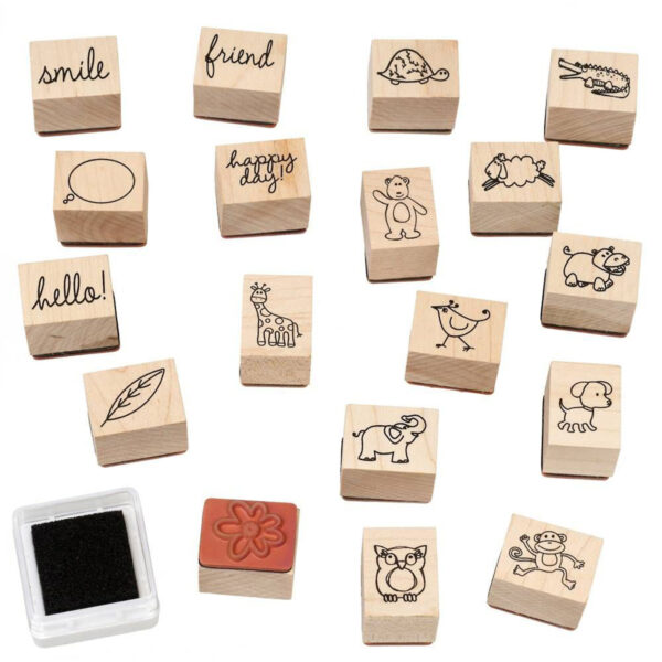 Ink 'n' Stamp Happy Animals Stamps, Set of 18