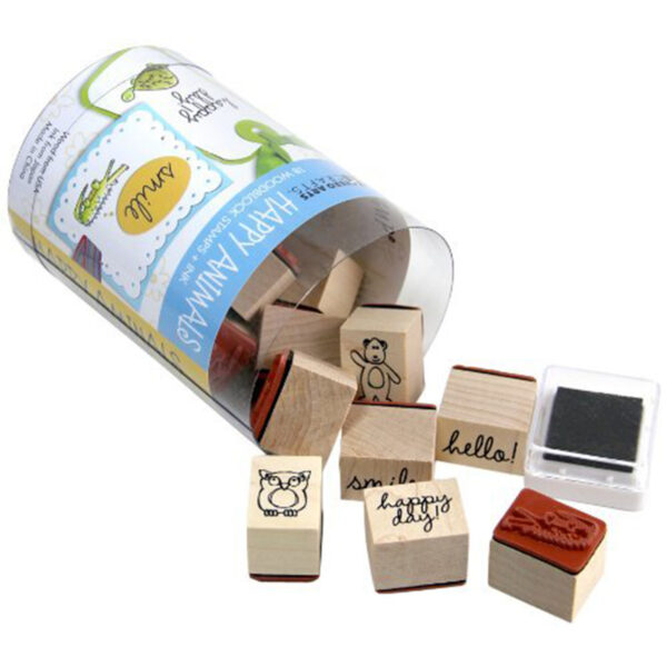 Ink 'n' Stamp Happy Animals Stamps, Set of 18