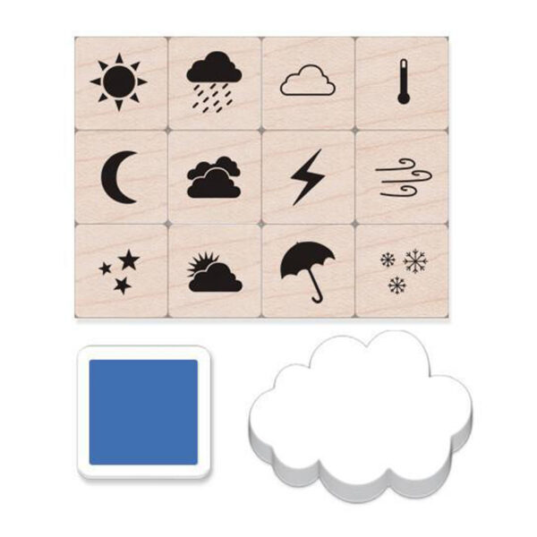 Weather Icons Stamps Mini Tub, 12 per Set, 2 Sets
