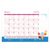 Monthly Academic Deskpad Calendar, Seasonal Holiday Depictions, 12 Months July-June, 22" x 17"