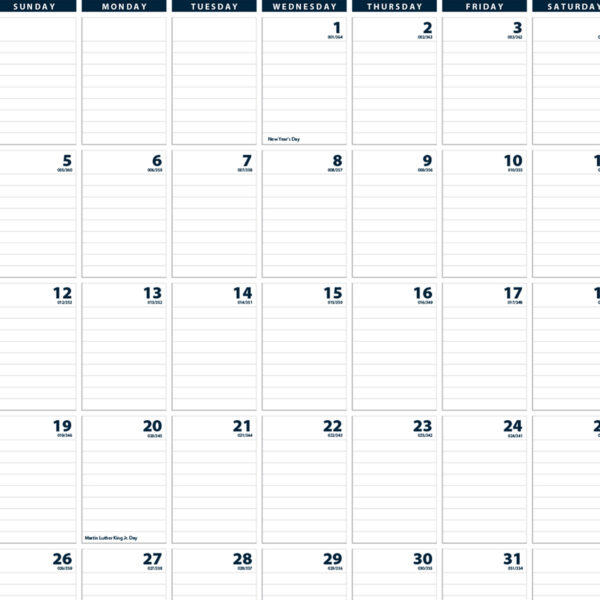 Recycled Monthly Wall Calendar Bar Harbor, 12" x 17"