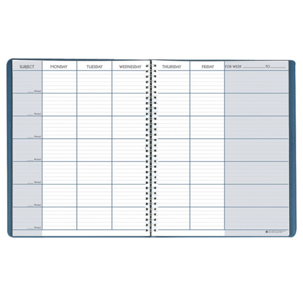 Teachers Planner, Blue, 8-1-2" x 11", Pack of 2