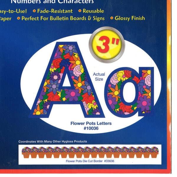 ERSHYG10036-3_1-1.jpg Flower Pots Punch-Out Letters, 350 Pieces Per Pack, 3 Packs