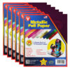 ERSHYG108-6.jpg Metallic Foil Paper Sheets, 8.5" x 10", Assorted Colors, 20 Per Pack, 6 Packs