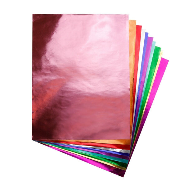 ERSHYG108-6_2.jpg Metallic Foil Paper Sheets, 8.5" x 10", Assorted Colors, 20 Per Pack, 6 Packs