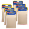 Library Pockets, 3.5" x 4.5", Non-Adhesive, Manila, 40 Per Pack, 6 Packs