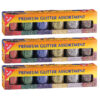 Premium Glitter Assortment, 6 Colors Per Pack, 3 Packs