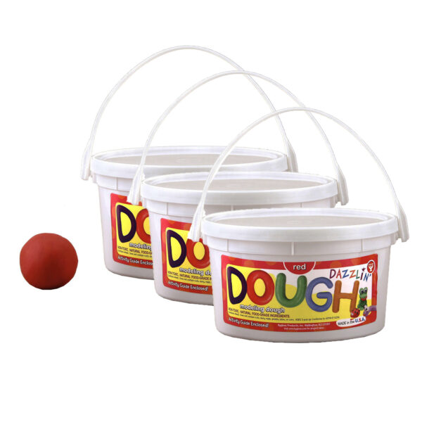 ERSHYG49301-3.jpg Scented Dazzlin Dough, Red (Watermelon), 3 lb. Tub, Pack of 3