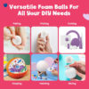 Craft Foam Balls, 3 Inch, White, Pack of 50