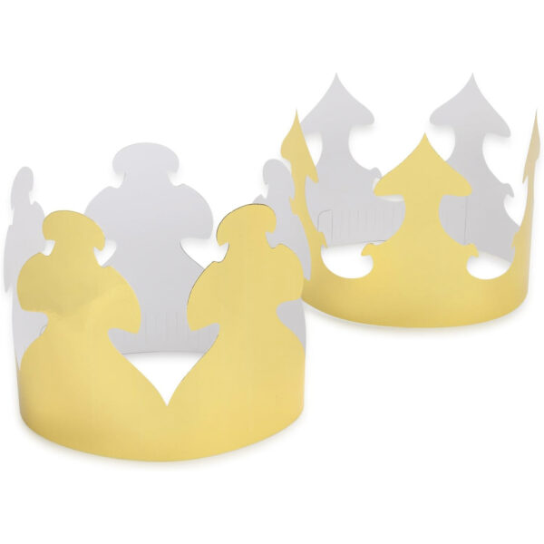 Bright Gold Crowns, 24 Per Pack, 3 Packs