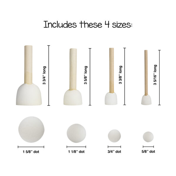 Dot Daubers, 4 Sizes, 40 Per Pack, 2 Packs