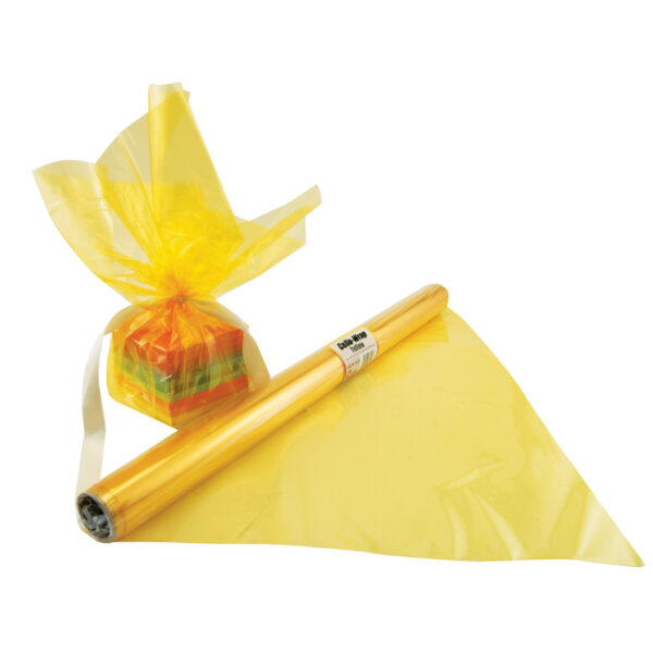 Cello-Wrap Roll, Yellow, 20" x 12.5', 6 Rolls