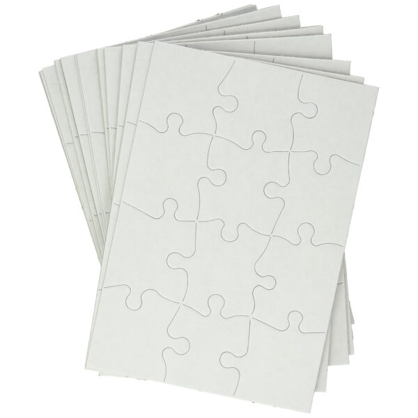 Compoz-A-Puzzle, 5 1-2" x 8" Rectangle, 12-Piece, Pack of 24