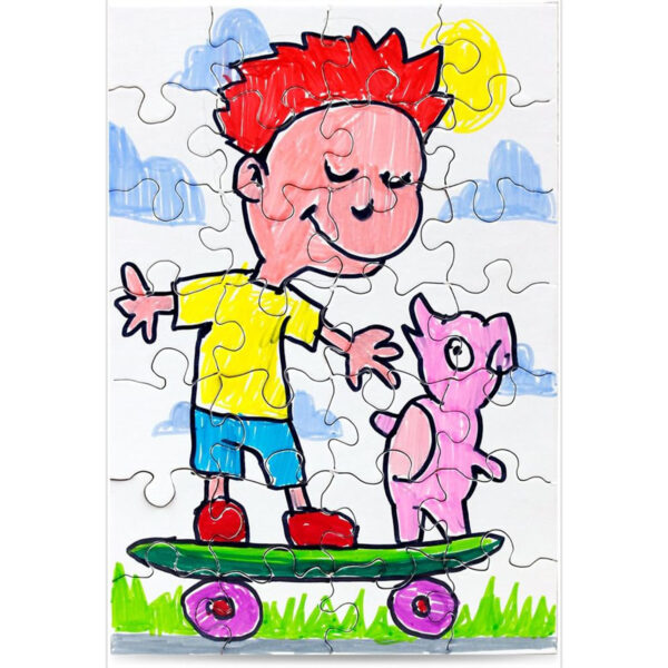 Compoz-A-Puzzle, 5 1-2" x 8" Rectangle, 28-Piece, Pack of 24