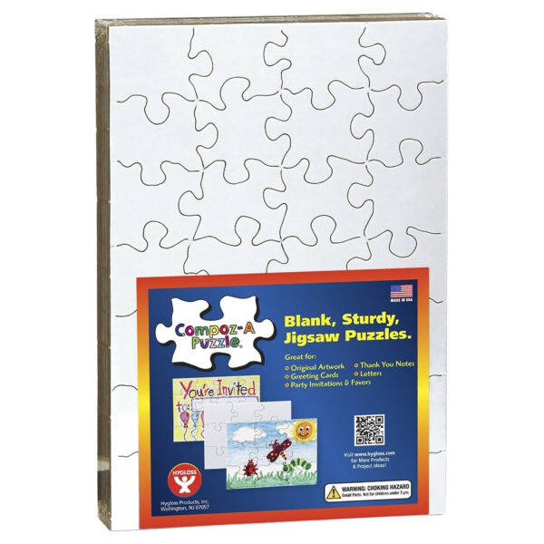 Compoz-A-Puzzle, 5 1-2" x 8" Rectangle, 28-Piece, Pack of 24