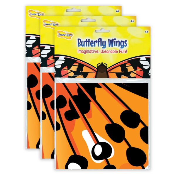 Butterfly Wings in Packaging - 1 Dress-Up Painted Lady Butterfly Wings, Pack of 3
