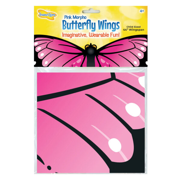 Butterfly Wings in Packaging - 1 Dress-Up Morpho Butterfly Wings, Pink, Pack of 3