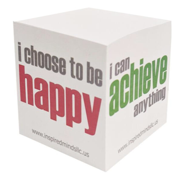 Inspirational Sticky Notes Memo Cube, 2-3-4", 550 Sheets