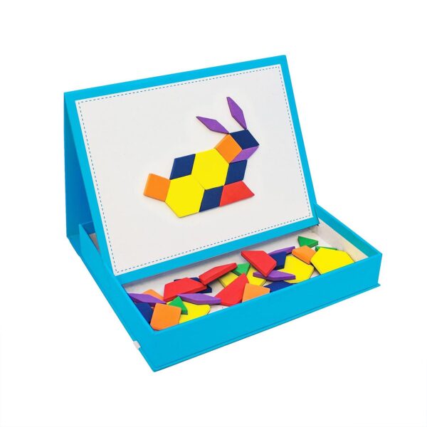 Rainbow Pattern Blocks, Magnetic, Assorted Colors, 100 Pieces