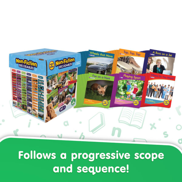 Letters & Sounds Non-Fiction Decodables Boxed Set, Set 1