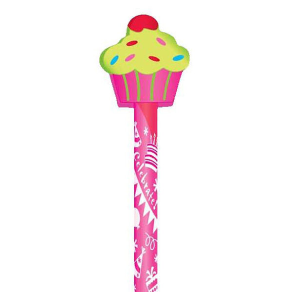 Pencil & Eraser Topper Write-Ons, Birthday Party, Pack of 36