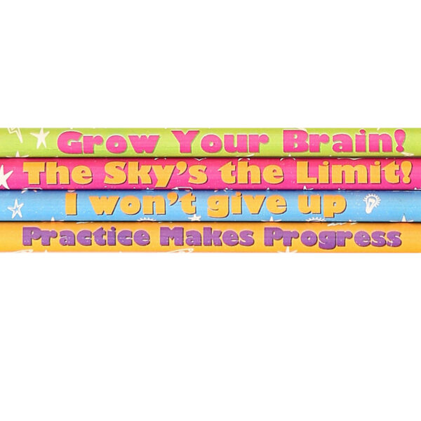 Growth Mindset Pencil Assortment, 12 per Pack, 12 Packs