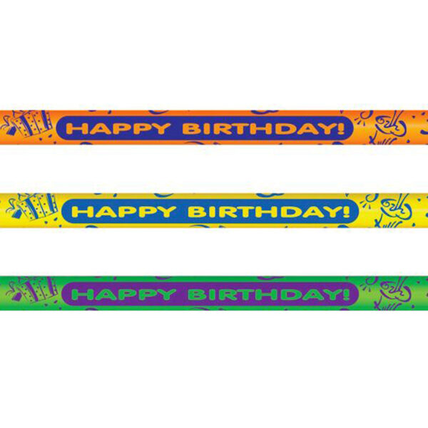 Neon Happy Birthday Pencil, Pack of 144