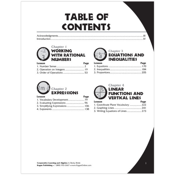 Cooperative Learning & Algebra Book, Grade 7-12