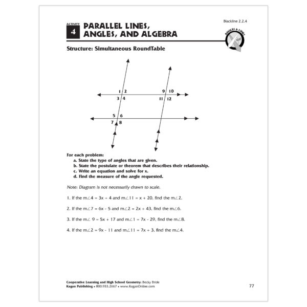 Cooperative Learning & Geometry High School Activities Book, Grade 8-12