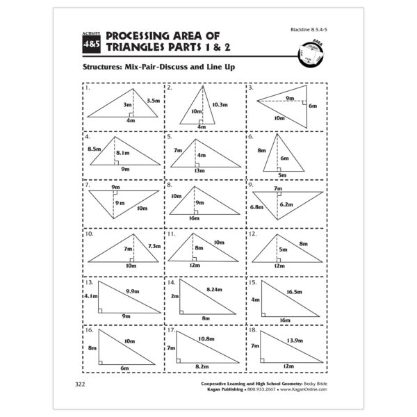 Cooperative Learning & Geometry High School Activities Book, Grade 8-12