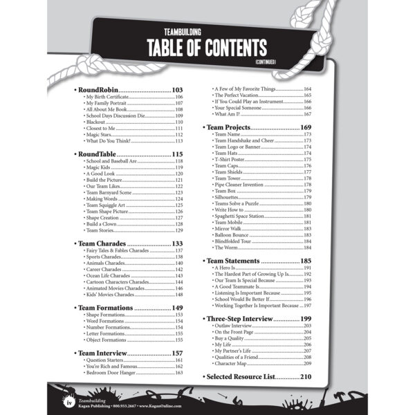 Teambuilding Cooperative Learning Structures Book, Grade Pre-K-12