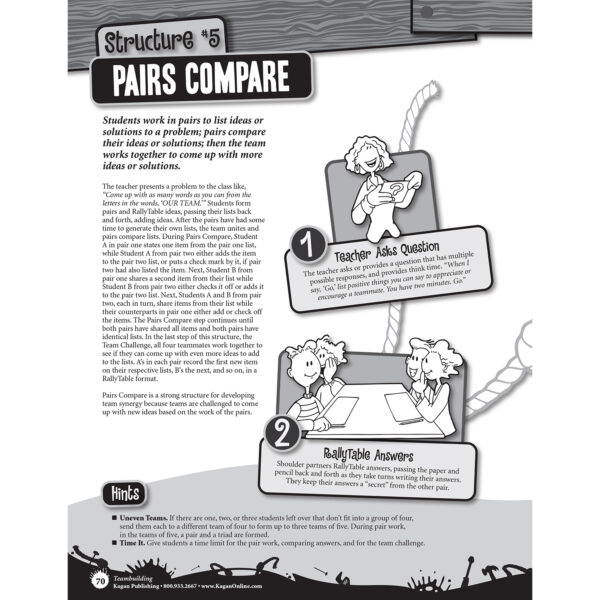 Teambuilding Cooperative Learning Structures Book, Grade Pre-K-12