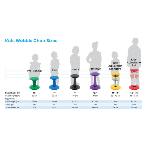 Pre-School Wobble Chair 12", Purple
