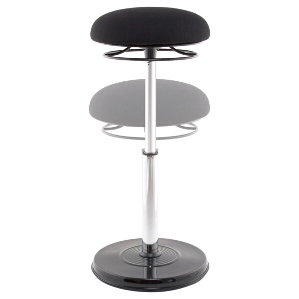 Office PLUS Sit-Stand Adjustable Chair 21.5-32", Black