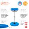 ERSKD-2113_9.jpg Kids Adjustable Tall Wobble Chair 16.5-24", Blue