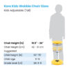 Kids Adjustable Tall Wobble Chair 16.5-24", Yellow