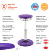 Kids Adjustable Tall Wobble Chair 16.5-24", Purple