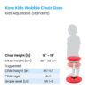 Kids Adjustable Standard Wobble Chair 14-19", Red