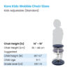 Kids Adjustable Standard Wobble Chair 14-19", Dark Blue