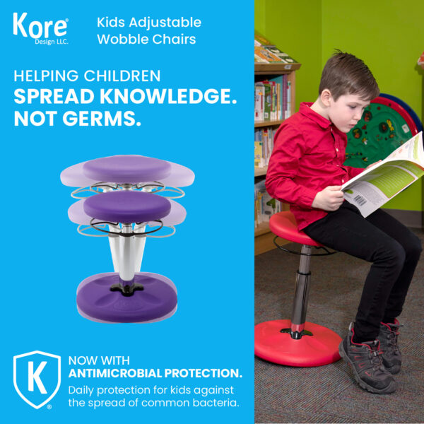 Kids Adjustable Standard Wobble Chair 14-19", Purple